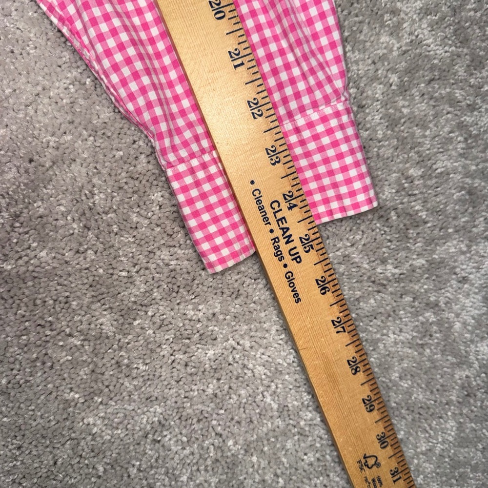 Ralph Lauren Men's L Classic Fit Pink Gingham Button Down Shirt Long Sleeve - Picture 5 of 11